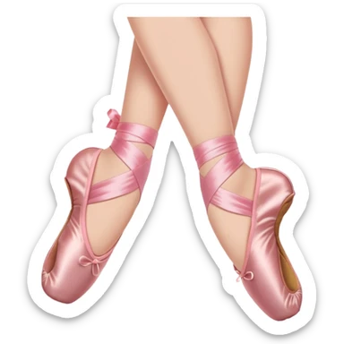 ballerina pointe shoes no bows sticker