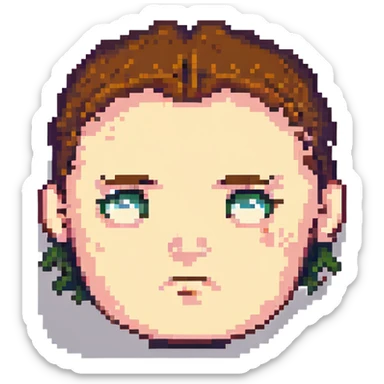 frowning face with lowered eyebrows sticker