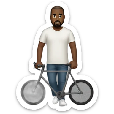 Kanye west on cycle  sticker