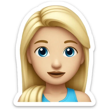 NIÑA RUBIA CON OJOS AZULES sticker