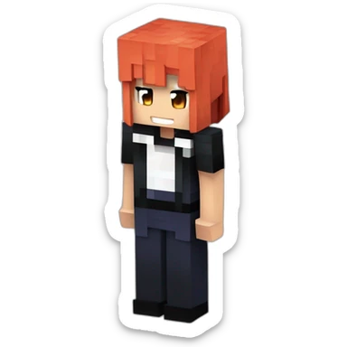 Kurosaki Ichigo estilo minecraft dando pulgar arriba sticker