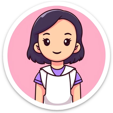 Pink girly girl  sticker