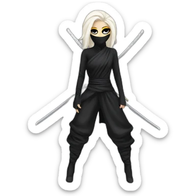 LadyGaga dress like A ninja sticker