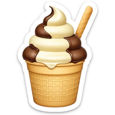 Very big ice cream in tub sticker