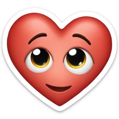 Emoji heart in love sticker