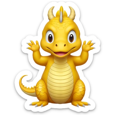 Draw a dragon that has his hands on. His head (confused?) like psyduck and a head tilted sticker