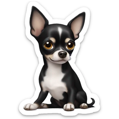 Black chihuahua sticker