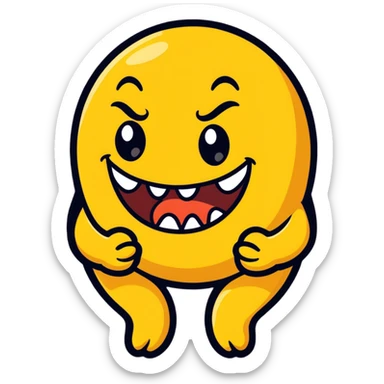 mad emoji chocking self sticker