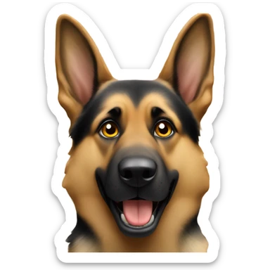Crazy face German shepherd  sticker