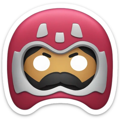 Luchador moustache sticker
