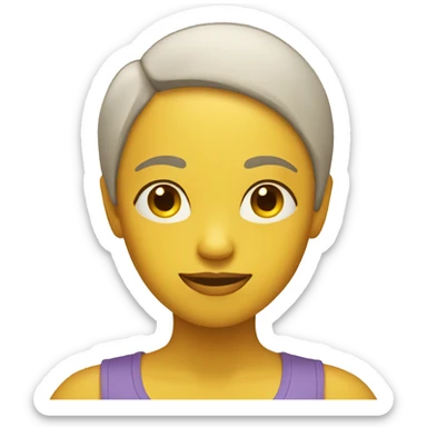 person with yellow skin tone doing yoga sticker