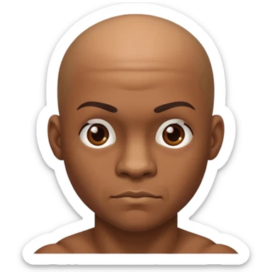  a boxer with bald head sticker