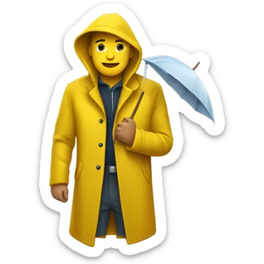 Manteau de pluie jaune  sticker