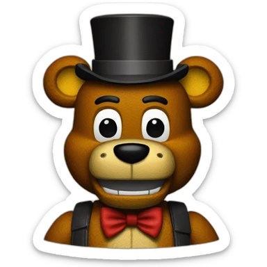 Freddy Fazbear animatronic sticker