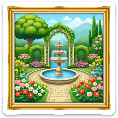 garden," "pleasure-garden," sticker