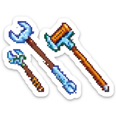 Classic wrench or screwdriver crossed sticker