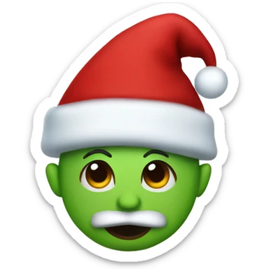 Black mouth curr with Christmas lights and elf hat sticker