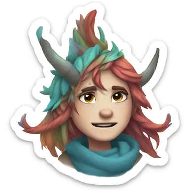 Colorful Fionbri by Falvie-Griffsnuff-Kamirah-LiLaiRa sticker