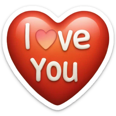Create I love you heart  sticker