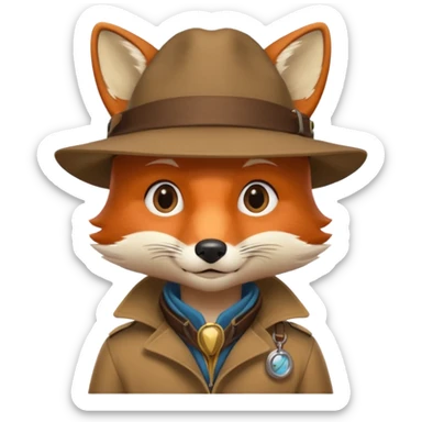 explorer fox sticker