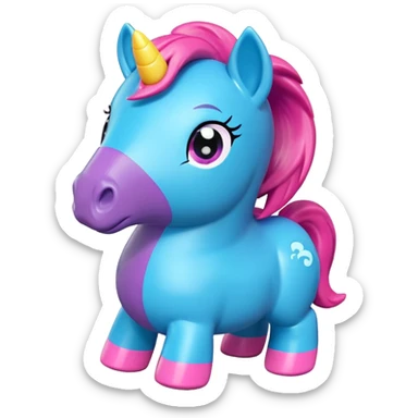  My Little Pony style vinyl fat horse toy figure  sticker