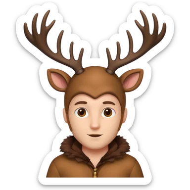 man fair in deer costume  sticker