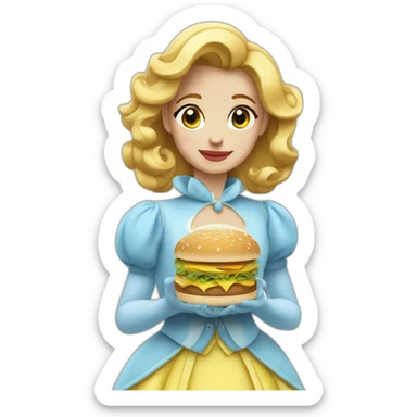 Cendrillon avec un big mac sticker