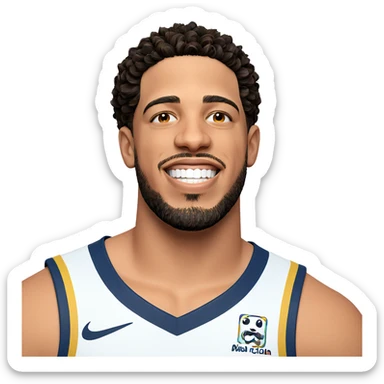 smiling boy with beard portrait sticker