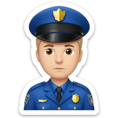 policia blanco europa sticker