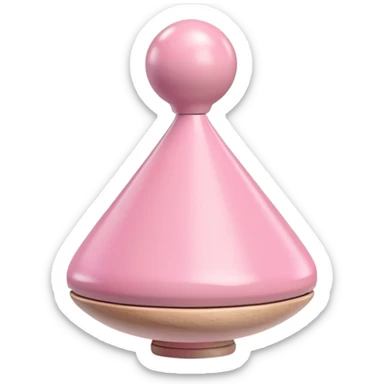 pastel pink spinning top toy for children sticker