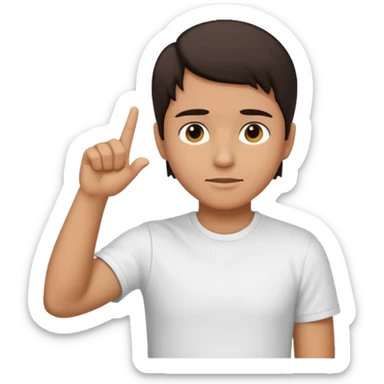 Como el segundo pero con la otra mano se señale la cabeza sticker