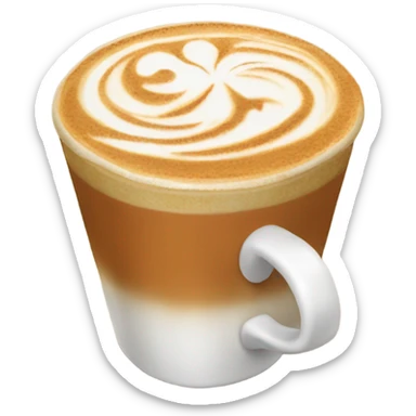 Realistic pumpkin latte sticker