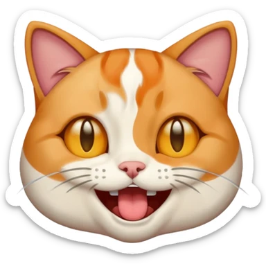 LAUGH AND CRY CAT sticker