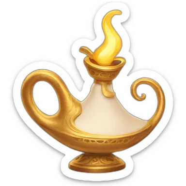 Genie lamp aladdin movie sticker