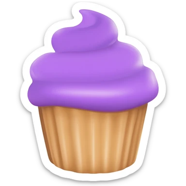 cupcake with purple icing sticker