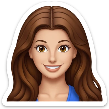 Hannah Stocking with long brown hair sticker