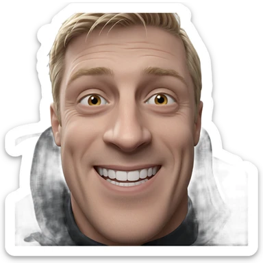 smiling blonde boy portrait sticker