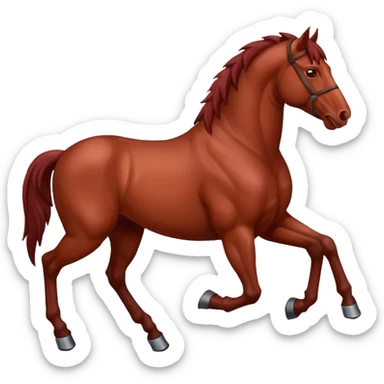 Liver red horse sticker