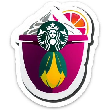 starbucks mango dragonfruit lemonade refresher sticker