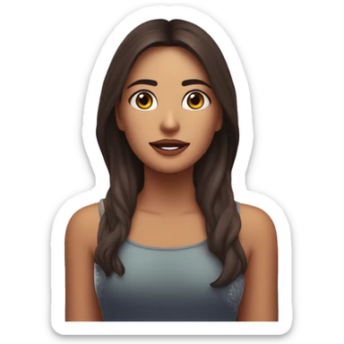 Mujer lobezna con ojos demoníacos en un bosque tenebroso al atardecer con brisa marina y con estrellas en el cielo sticker