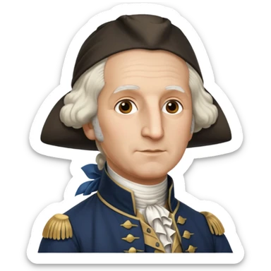 george washington front view sticker