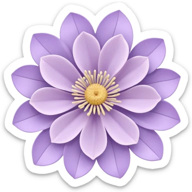 rococo regency pastel purple flower sticker