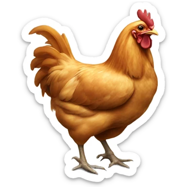 Chicken eating chicken  sticker