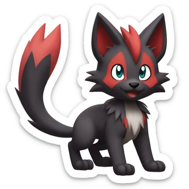 Litten-Zoroark-Mightyena-Zorua full body sticker