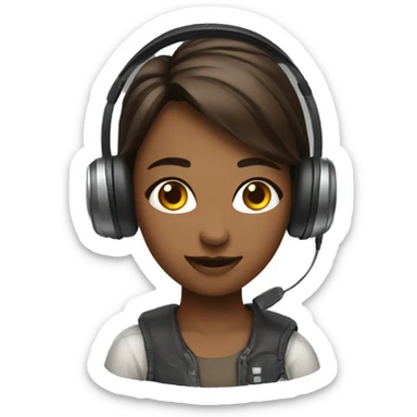 Gamin headset with a girl sticker