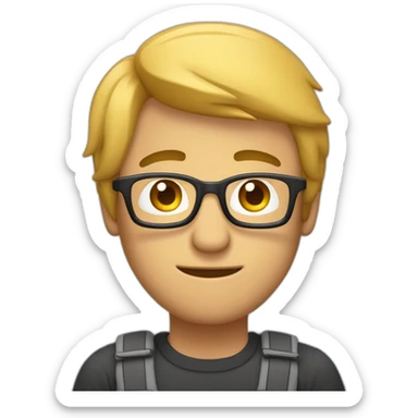 homem nervoso em frente do computador sticker