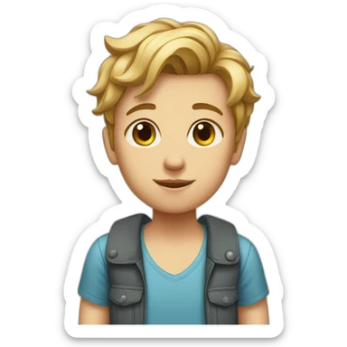 tall boy short girl sticker