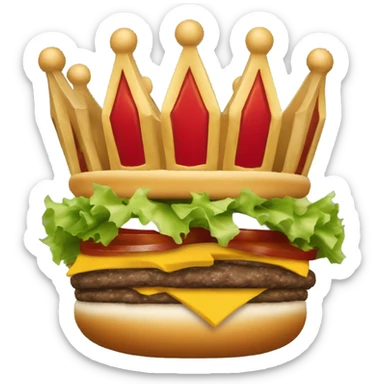 Man wearing Burger King crown on plane sticker