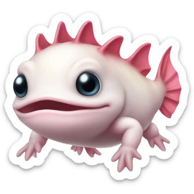 happy axolotl sticker