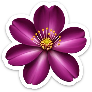 flower emoji color deep plum in 24px size hd sticker